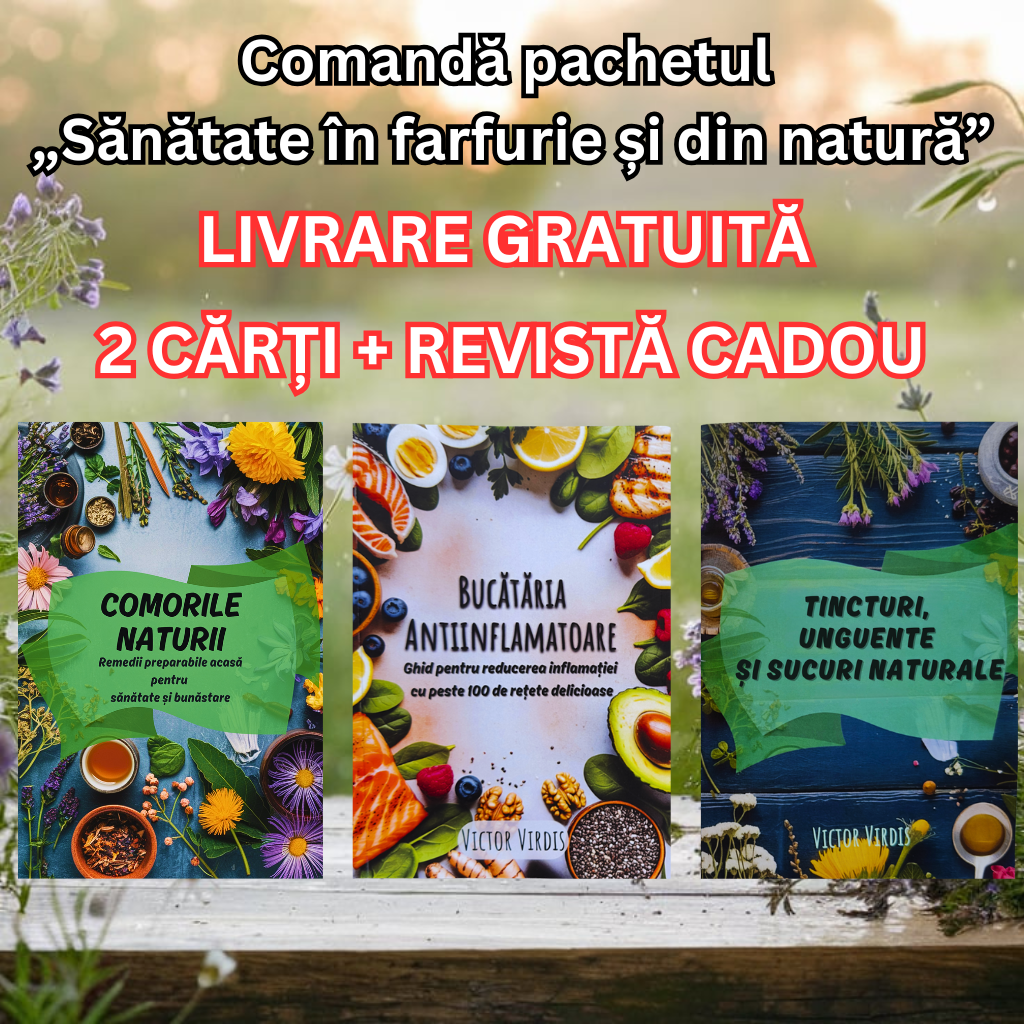 Pachetul „Sănătate în farfurie și din natură” - 2 Cărți + 1 Revistă