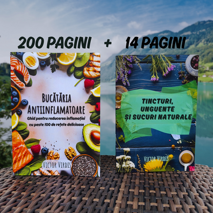 Cartea "Bucătăria Antiinflamatoare" + Revista Cadou "Tincturi, Unguente și Sucuri Naturale"